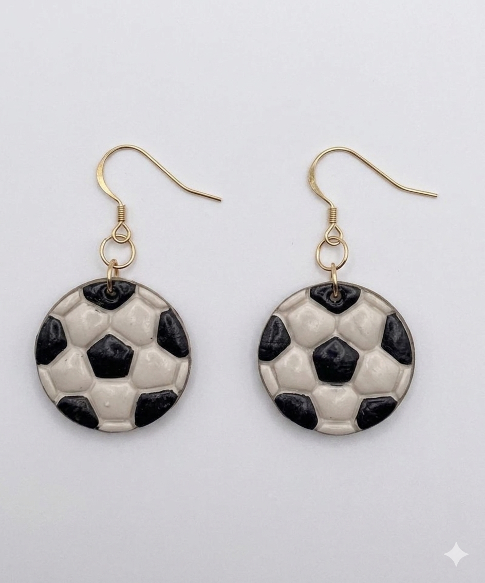 Game Day Earrings Set, Soccer Earrings, USA Flag Heart Studs, Soccer Ball Dangles, 3 Pack Earrings, Sports Jewelry, Football Fan Gift