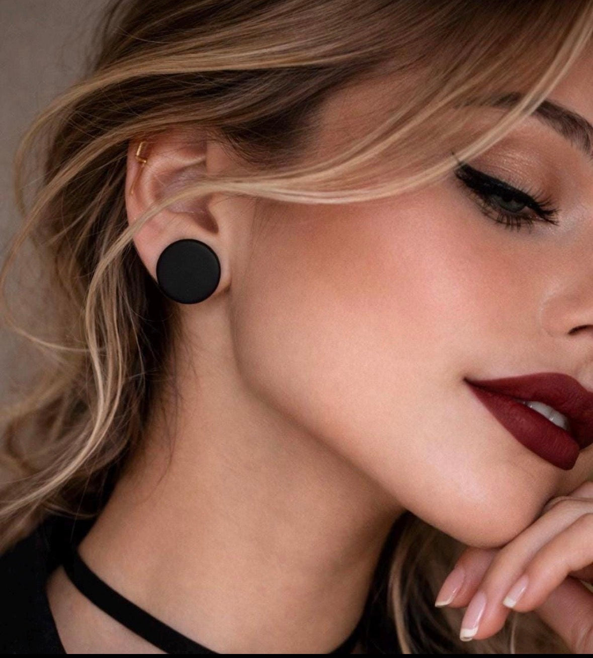 Black Stud Earrings Set, Marble Black White Earrings, Minimalist Jewelry Set, Stainless Steel Studs, Modern Gift for Her