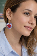 Handmade Polymer Clay Statement Earrings Stainless Steel Unique Organic Designs