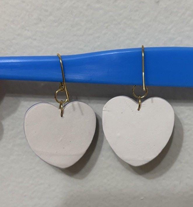 Handmade Polymer Clay Statement Earrings Stainless Steel Unique Organic Designs