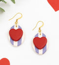 Handmade Polymer Clay Statement Earrings Stainless Steel Unique Organic Designs
