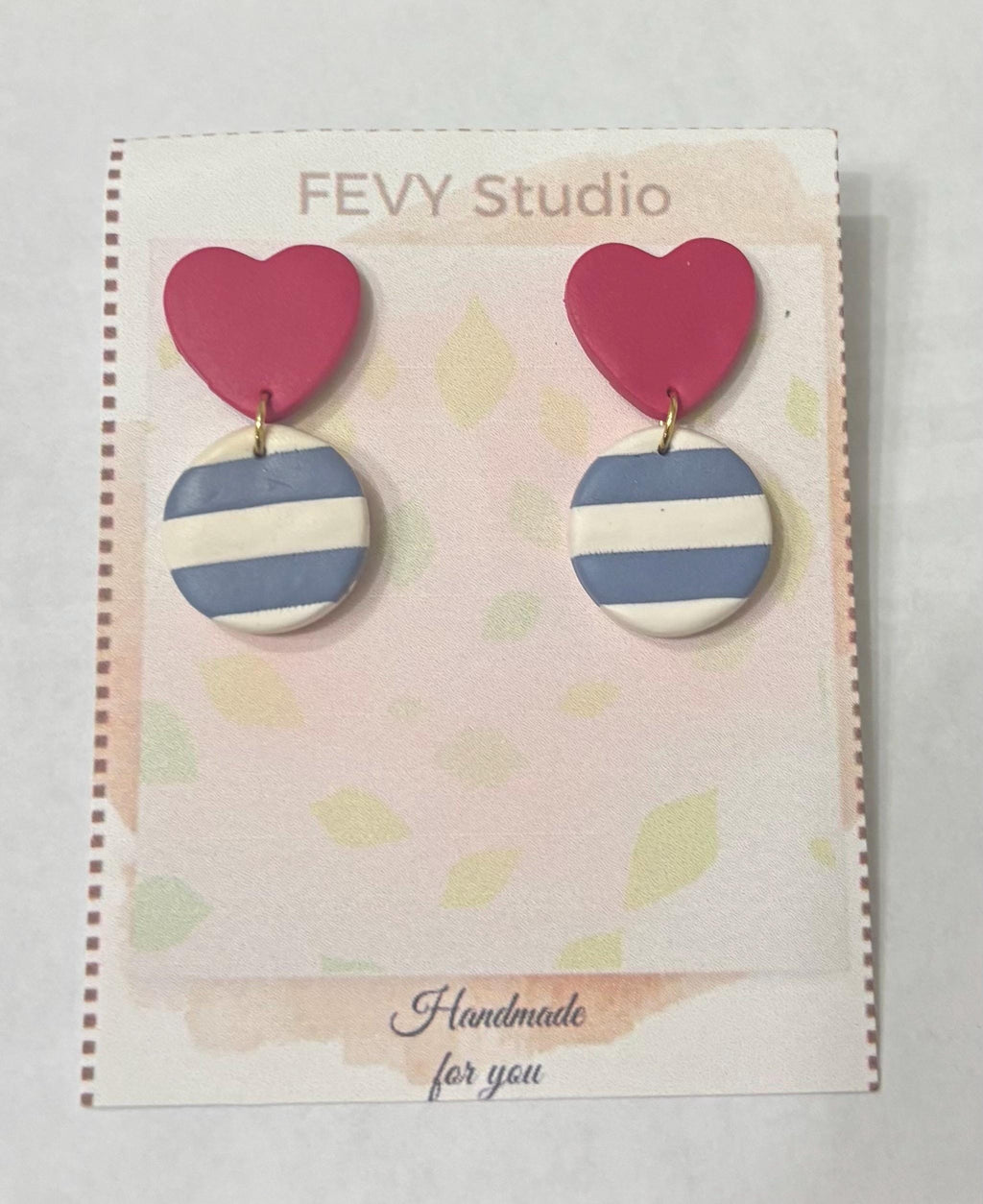 Handmade Polymer Clay Earrings – Heart, Leopard, Striped & Abstract Designs – Lightweight, Hypoallergenic Stainless Steel Jewelry