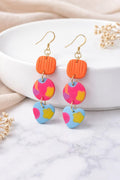 Colorful Geometric Polymer Clay Earrings – Modern Bold Dangles