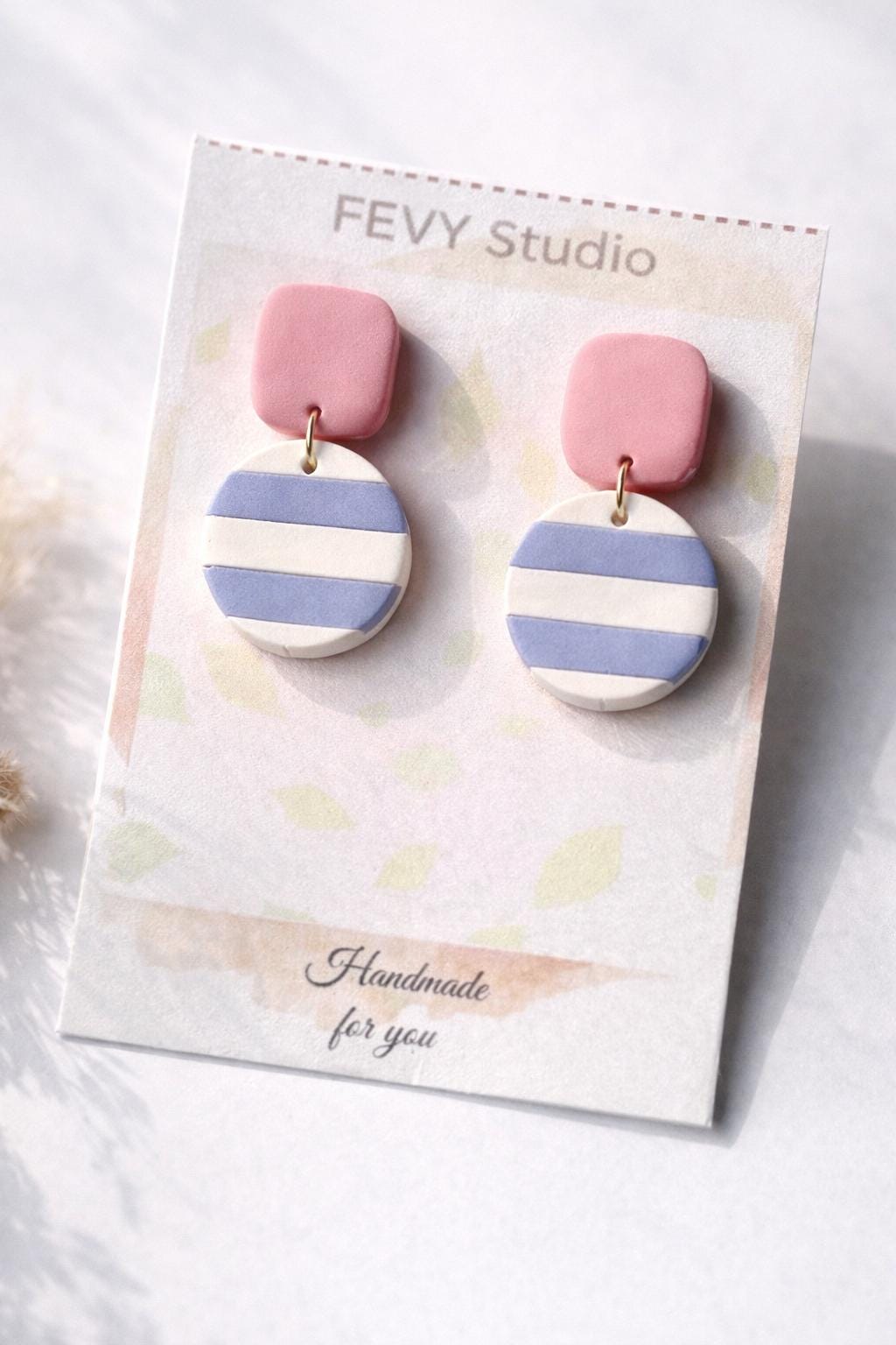 Minimalist Pink Polymer Clay Earrings • Lightweight Everyday Jewelry • Timeless Gift for Her • Modern Casual Earrings