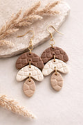 Neutral Minimalist Polymer Clay Earrings • Lightweight Everyday Jewelry