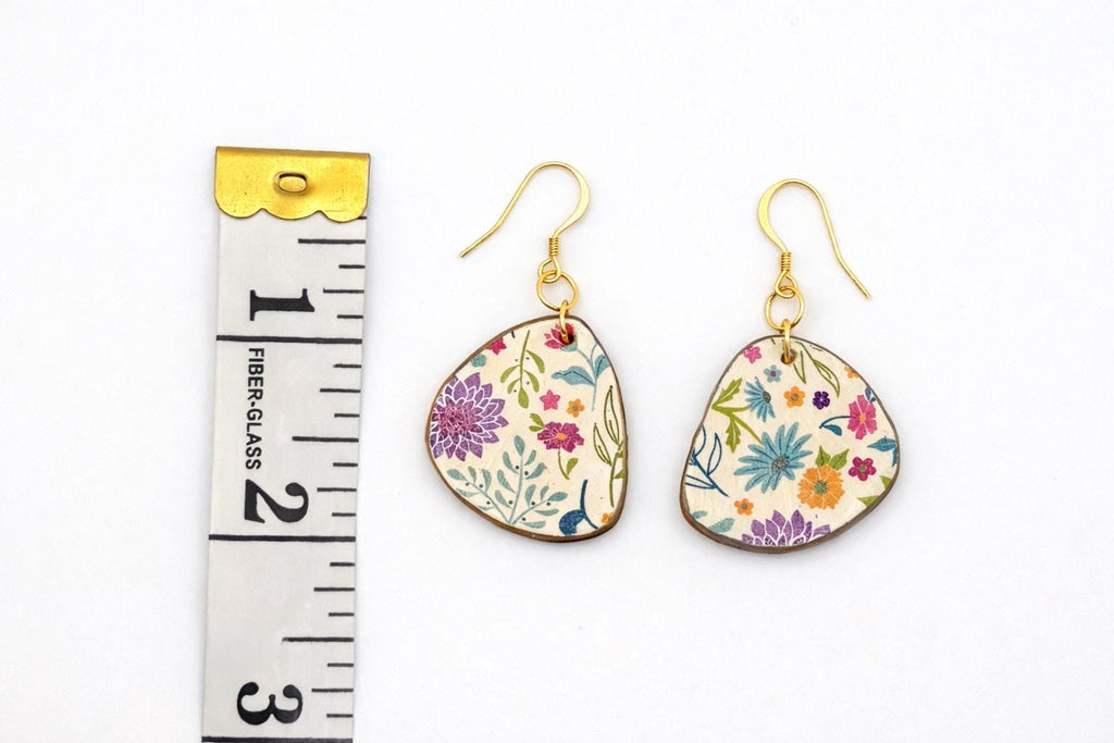 Floral Boho Dangle Earrings for Women, Lightweight Spring Statement Earrings, Romantic Garden Jewelry Gift for Her