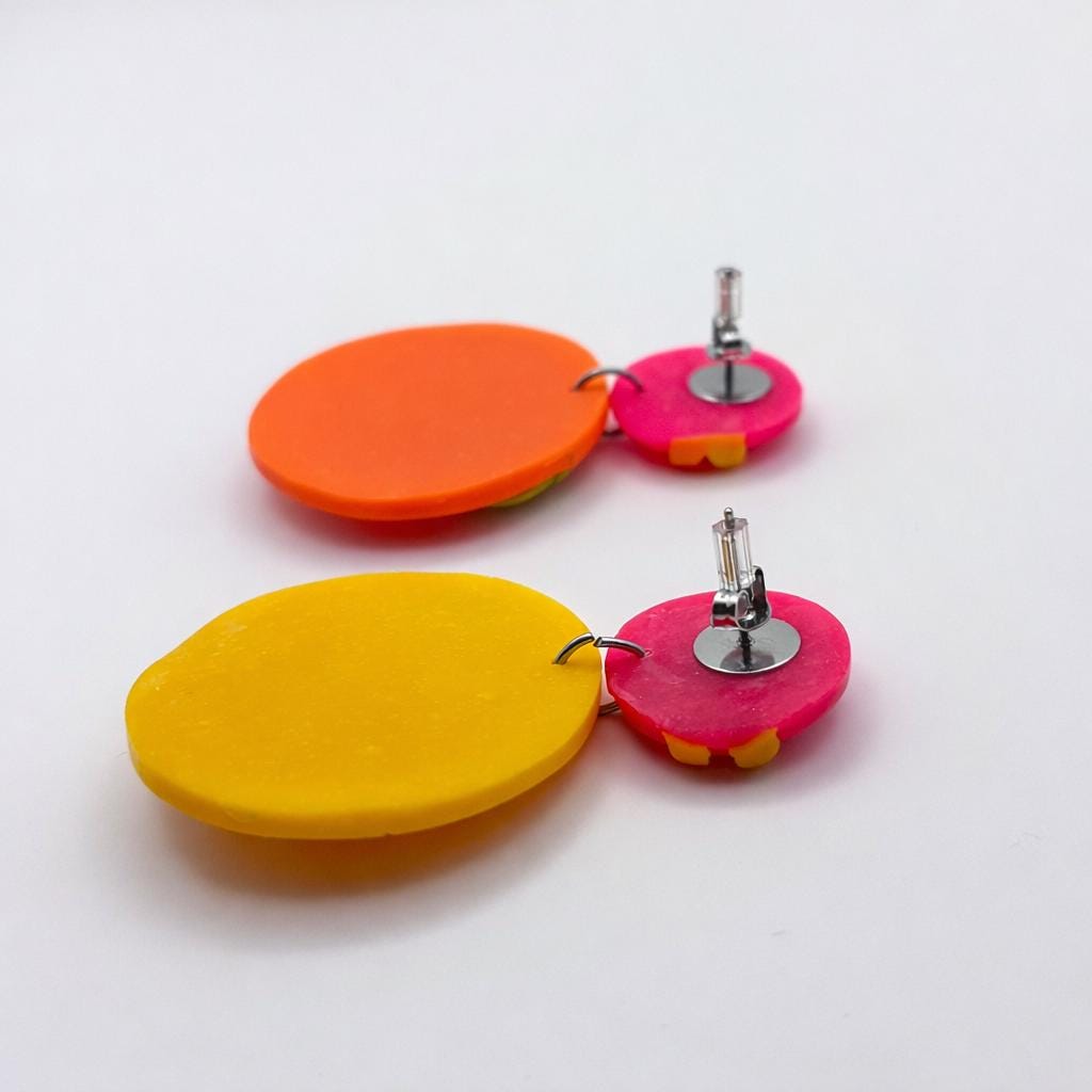 Handmade Butterfly Polymer Clay Statement Earrings | Lightweight Summer Jewelry