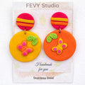 Colorful Butterfly Polymer Clay Earrings, Handmade Statement Earrings, Cute Spring Jewelry, Unique Gift for Her, Stainless Steel Post