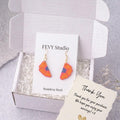 Handmade Tropical Flower Earrings – 18K Gold Plated Hooks, Lightweight Bold Jewelry
