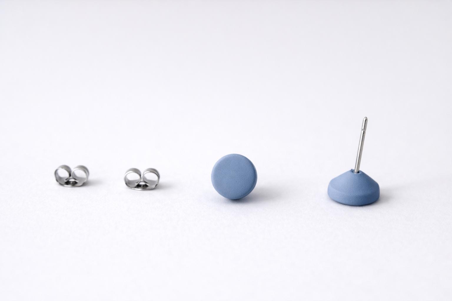Minimalist Polymer Clay Earrings, 6 Colors Earrings Set, Lightweight Dangle Earrings, Pastel Earrings, Gift for Her, Modern Everyday Jewelry