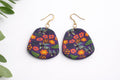 Floral Butterfly Polymer Clay Earrings | Statement Earrings | 18K Gold Plated Hooks | Ready to Gift Packaging