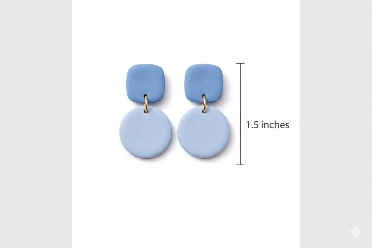Minimalist Polymer Clay Earrings, 6 Colors Earrings Set, Lightweight Dangle Earrings, Pastel Earrings, Gift for Her, Modern Everyday Jewelry