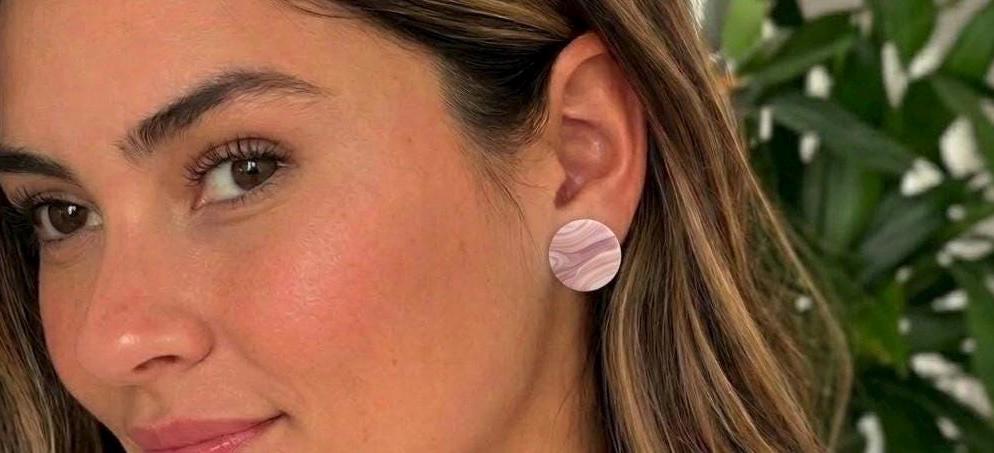 Blush Pink Stud Earrings, Polymer Clay Earrings, Neutral Minimalist Earrings, Nude Earrings, Lightweight Studs, Gift for Her, Everyday Jewel