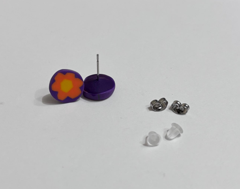 Handmade Butterfly Stud Earrings | Colorful Polymer Clay | Stainless Steel | Boho Jewelry Gift for Women and Girls