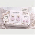 Minimalist Polymer Clay Earrings, 6 Colors Earrings Set, Lightweight Dangle Earrings, Pastel Earrings, Gift for Her, Modern Everyday Jewelry