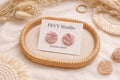 Blush Pink Stud Earrings, Polymer Clay Earrings, Neutral Minimalist Earrings, Nude Earrings, Lightweight Studs, Gift for Her, Everyday Jewel