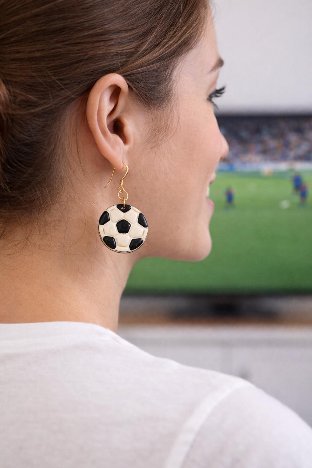 Colombia Game Day Earrings Set • 3 Pairs Included • Soccer Earrings Bundle • Colombian Flag Heart Earrings • Polymer Clay Earrings