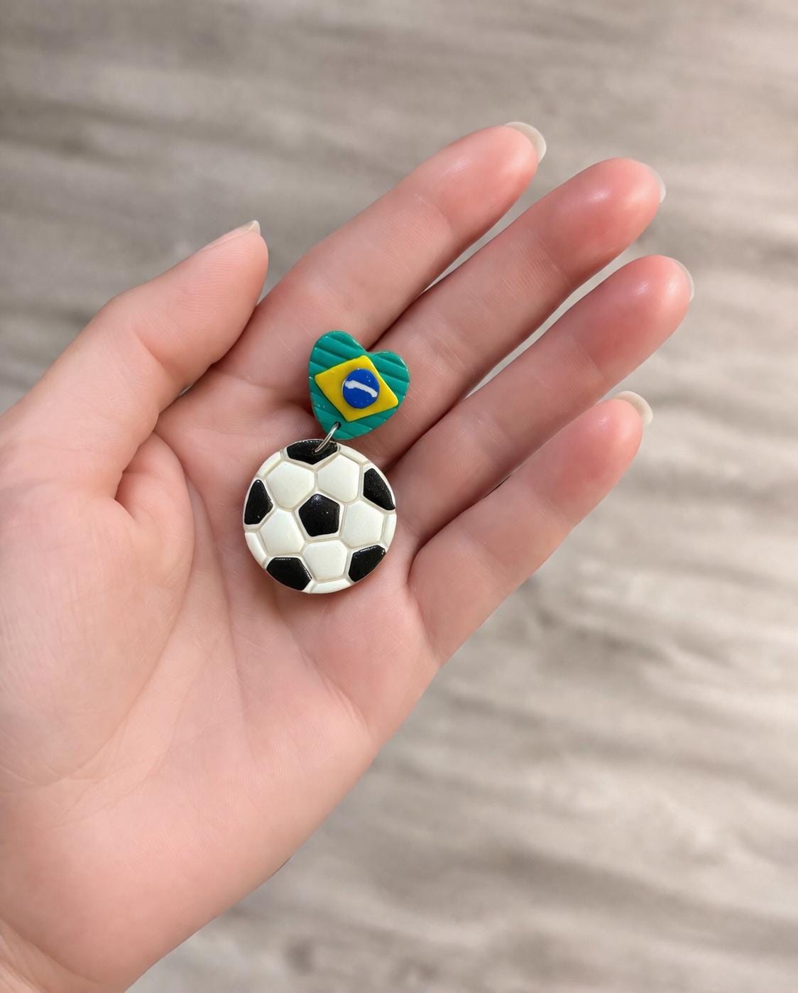 Brazil Earrings Set, Soccer Earrings Pack, Game Day Jewelry, Brazil Flag Earrings, Football Fan Earrings, Game Day Jewelry, 3 Pack Earrings