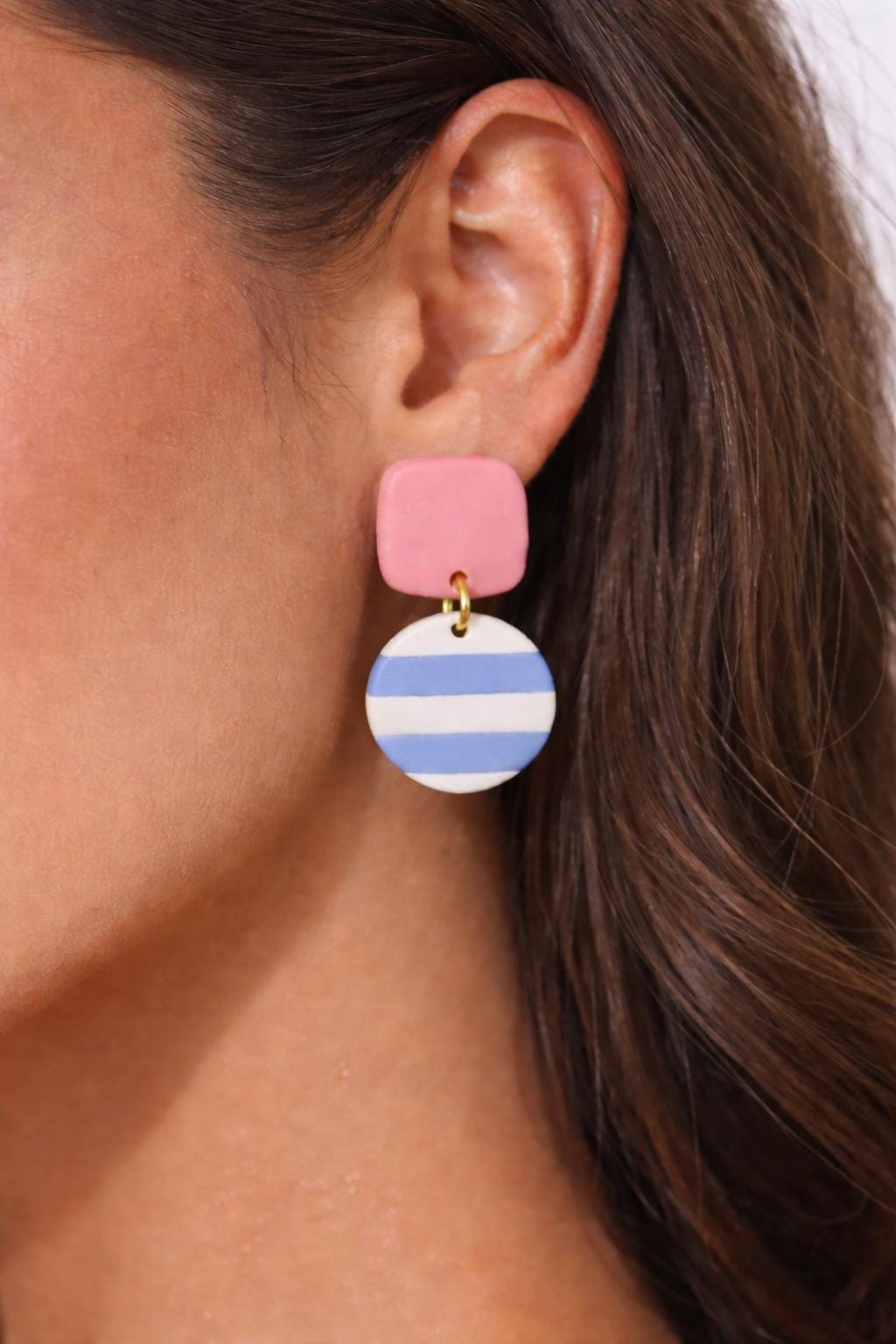 Minimalist Pink Polymer Clay Earrings • Lightweight Everyday Jewelry • Timeless Gift for Her • Modern Casual Earrings