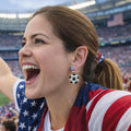 Heart Country Flag Soccer Ball Earrings – Lightweight Game Day Jewelry