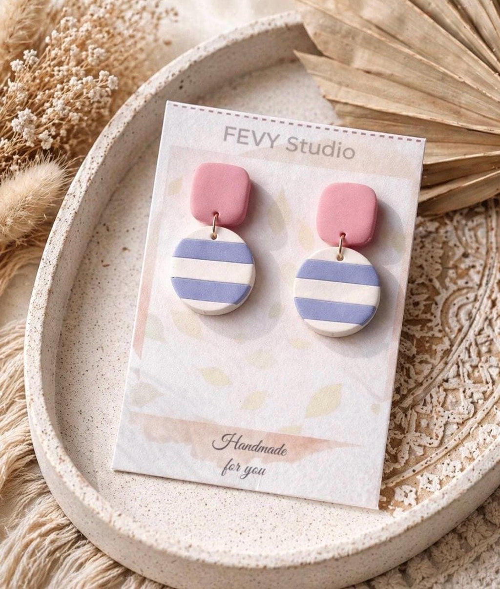 Minimalist Pink Polymer Clay Earrings • Lightweight Everyday Jewelry • Timeless Gift for Her • Modern Casual Earrings