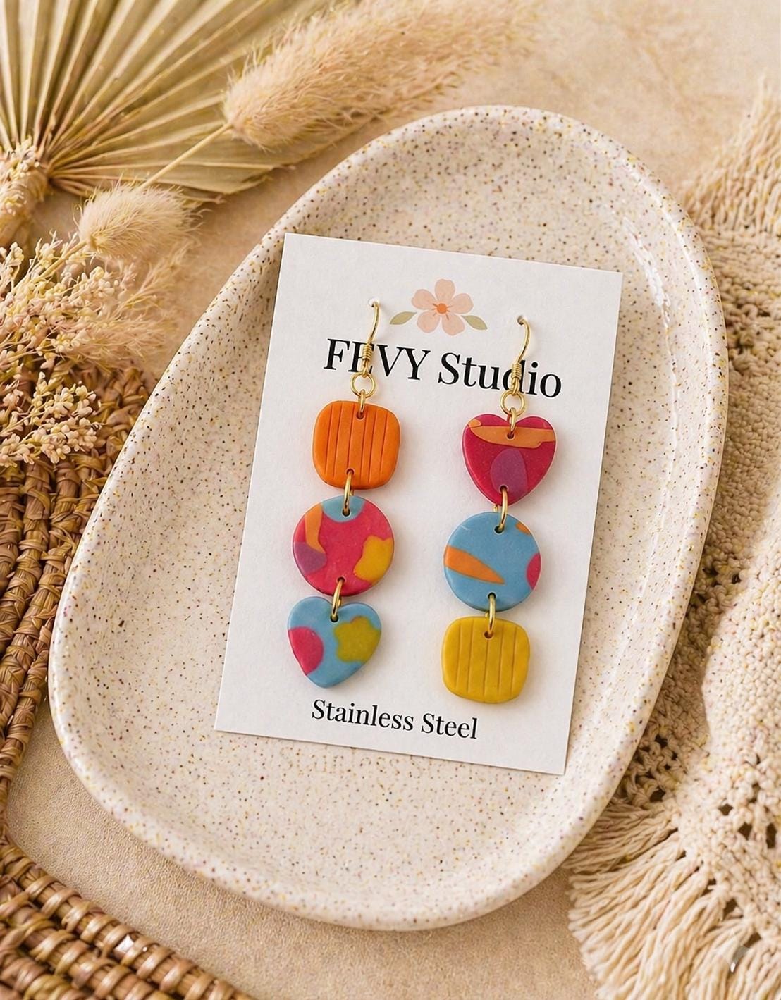 Colorful Statement Earrings for Women | Fun Handmade Boho Jewelry
