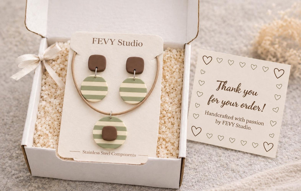 Pistachio Green Clay Earrings Set, Matching Necklace Earrings Set, Minimalist Polymer Clay Jewelry, Sage Green Jewelry, Boho Gift for Her