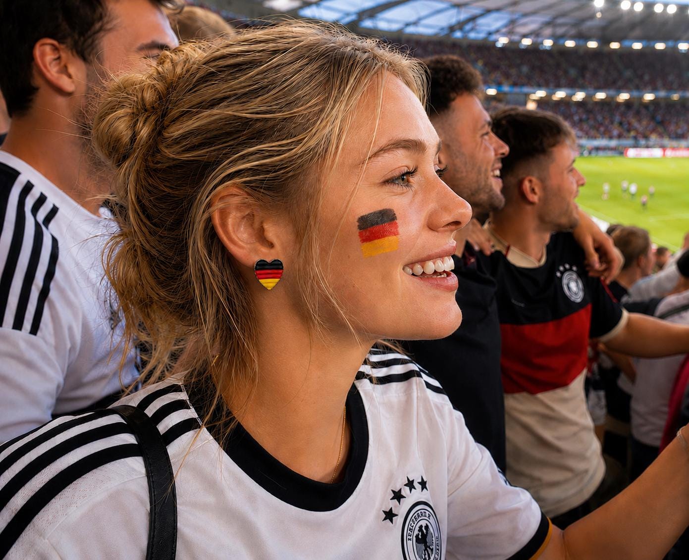 Germany Soccer Earrings Set – 3 Pack Game Day Jewelry Bundle for Football Fans