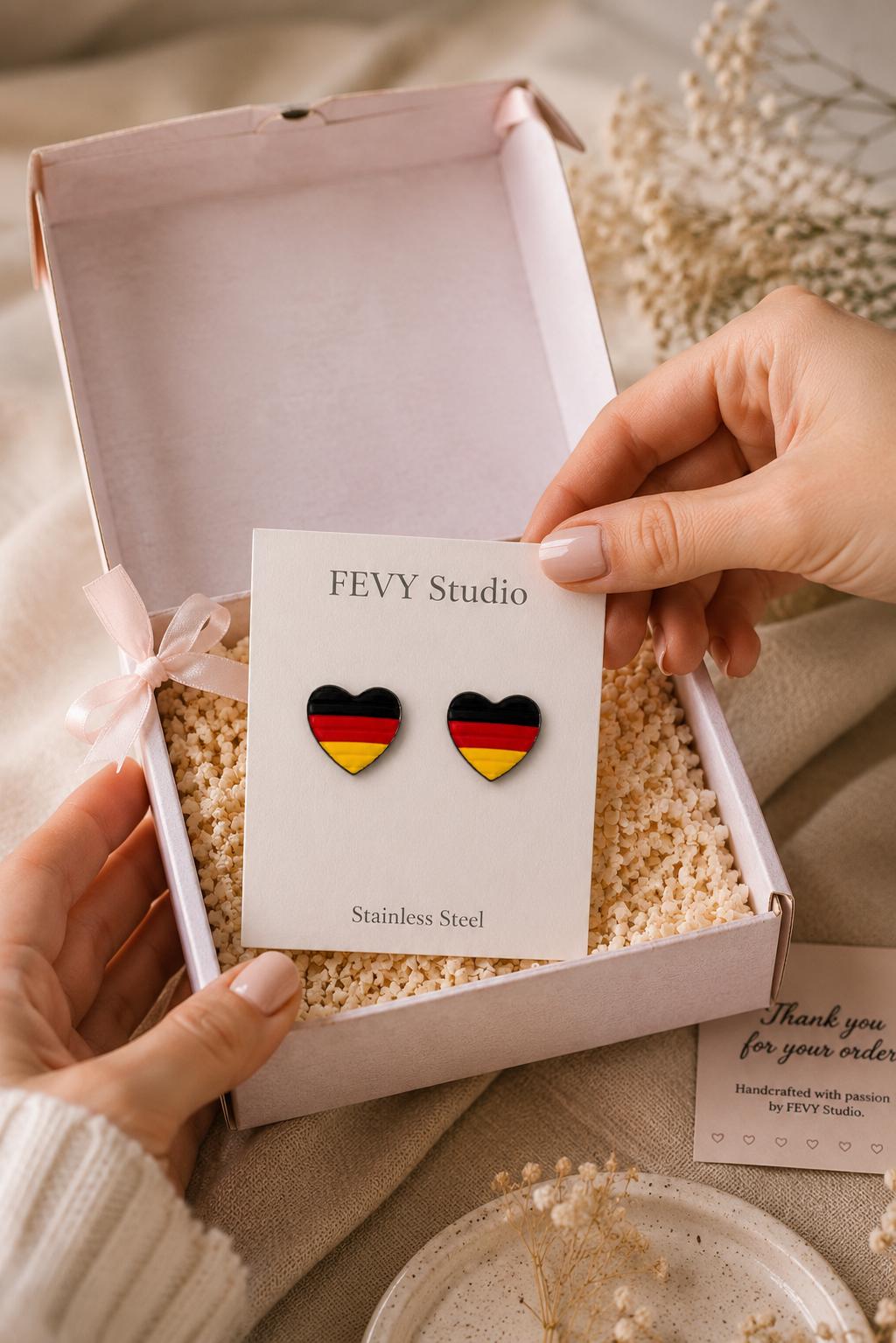 Germany Soccer Earrings Set – 3 Pack Game Day Jewelry Bundle for Football Fans