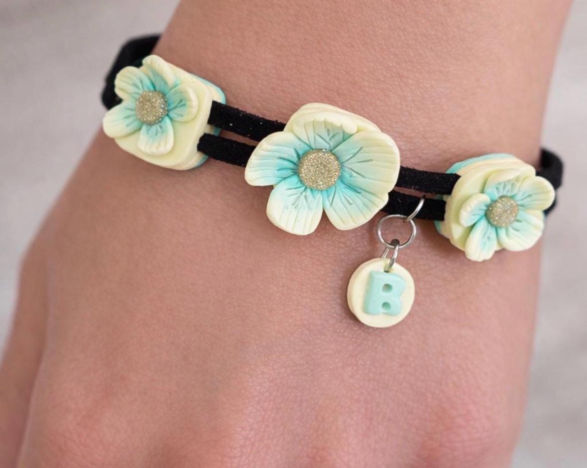 Handmade Polymer Clay Flower Jewelry Set, Personalized Necklace Earrings Bracelet