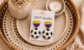 Colombian Soccer Earrings • Polymer Clay Football Earrings • Colombia Flag Heart Earrings • Handmade Sports Jewelry • Soccer Mom Gift