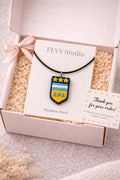 Handmade Argentina Inspired Necklace | AFA Style Pendant | Soccer Fan Gift for Men & Women | Lightweight Polymer Clay Necklace