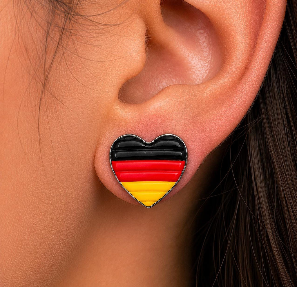 Germany Soccer Earrings Set – 3 Pack Game Day Jewelry Bundle for Football Fans