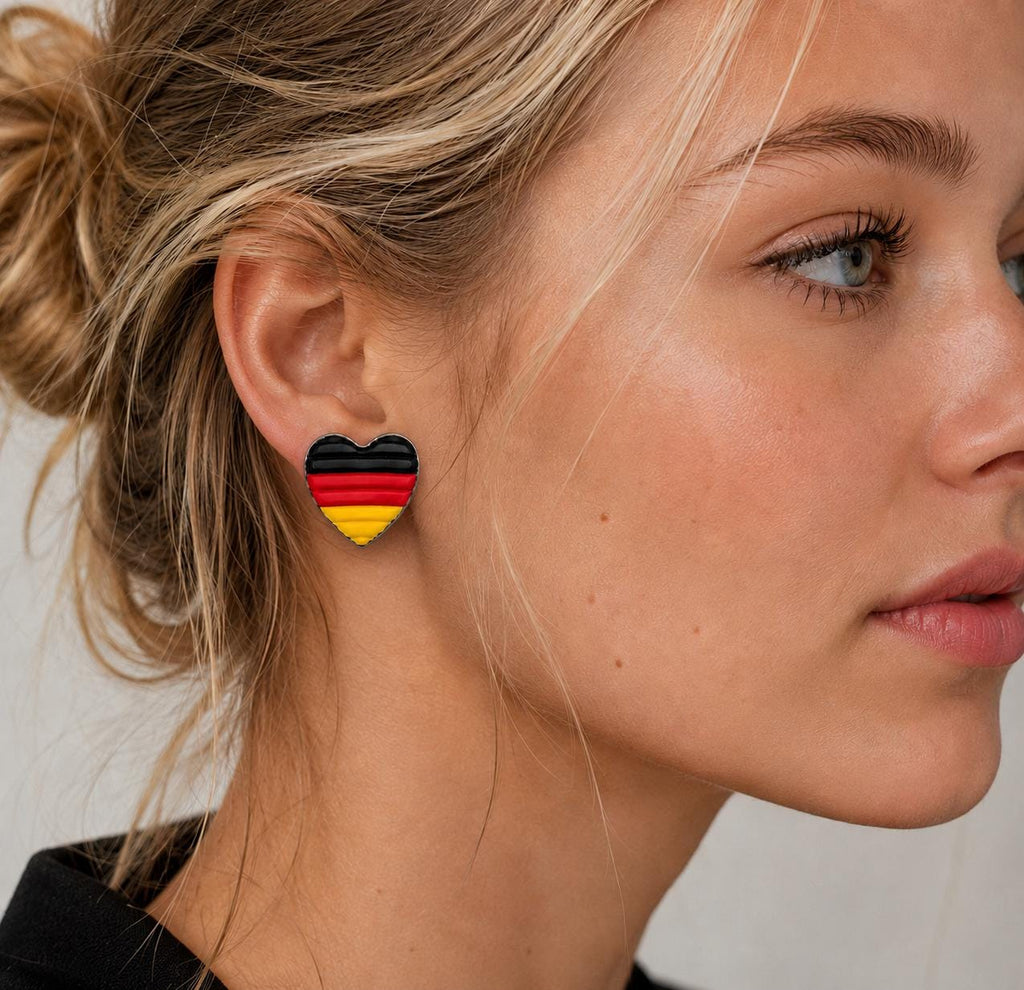 Germany Soccer Earrings Set – 3 Pack Game Day Jewelry Bundle for Football Fans