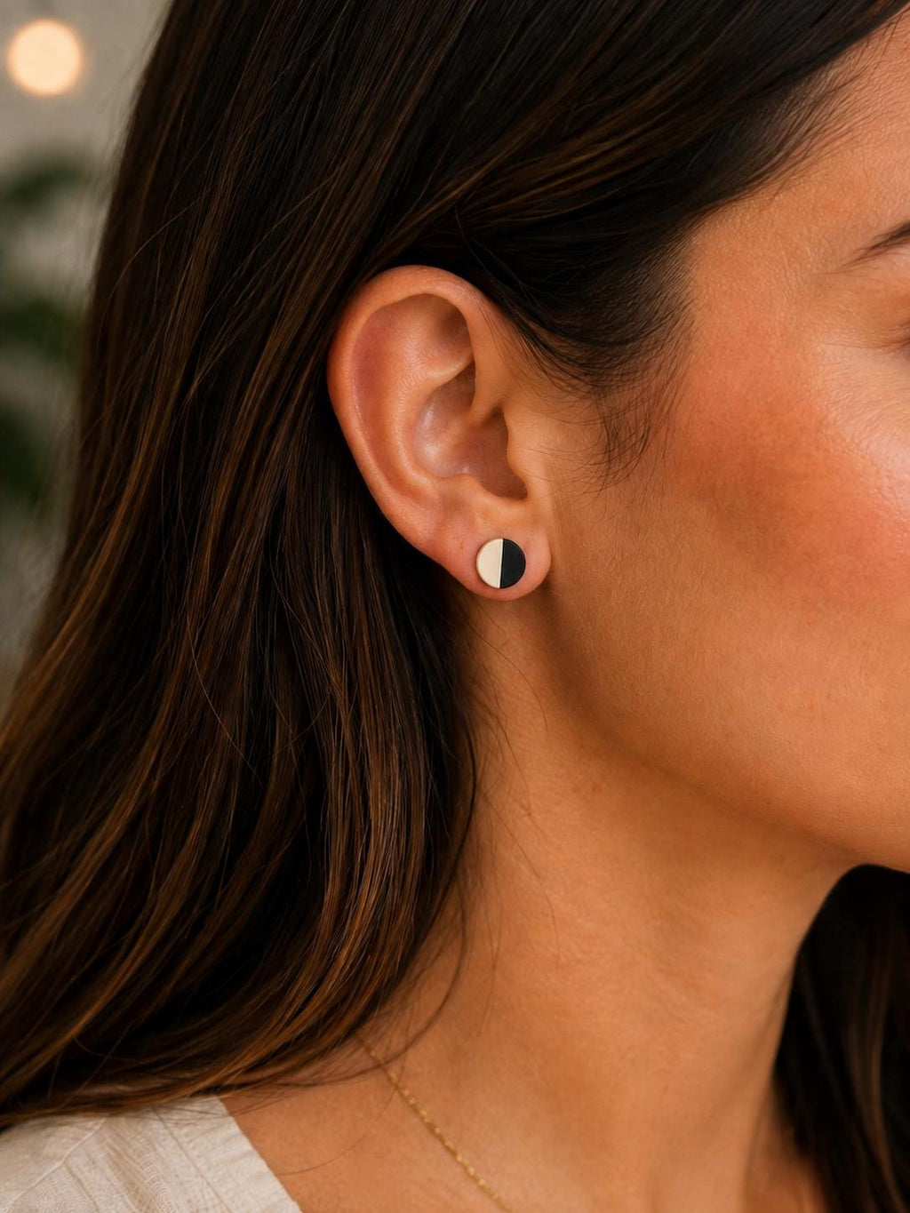 Minimalist Color Block Polymer Clay Stud Earrings Set, Modern Geometric Jewelry