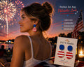 Patriotic Red White Blue Earrings | 4th of July Earrings | Independence Day Jewelry | Handmade Polymer Clay Dangle Earrings