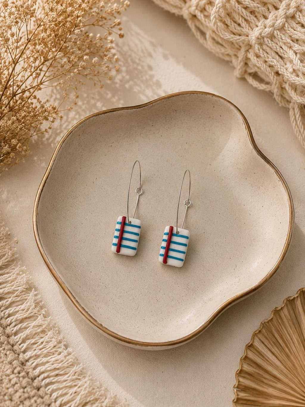 Handmade Notebook Paper Earrings, Back to School Jewelry, Teacher Student Gift