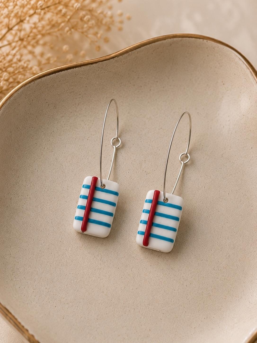 Handmade Notebook Paper Earrings, Back to School Jewelry, Teacher Student Gift