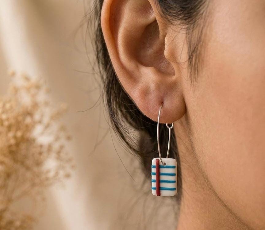 Handmade School Earrings Set, 6 Pairs Teacher Student Gift