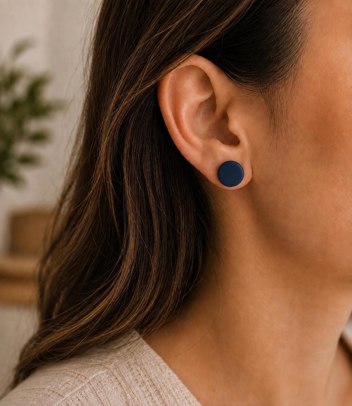 1 cm Stud Earrings Set, Polymer Clay Stud Earrings, Minimalist Earrings, Stainless Steel Studs, Small Earrings, Gift for Her