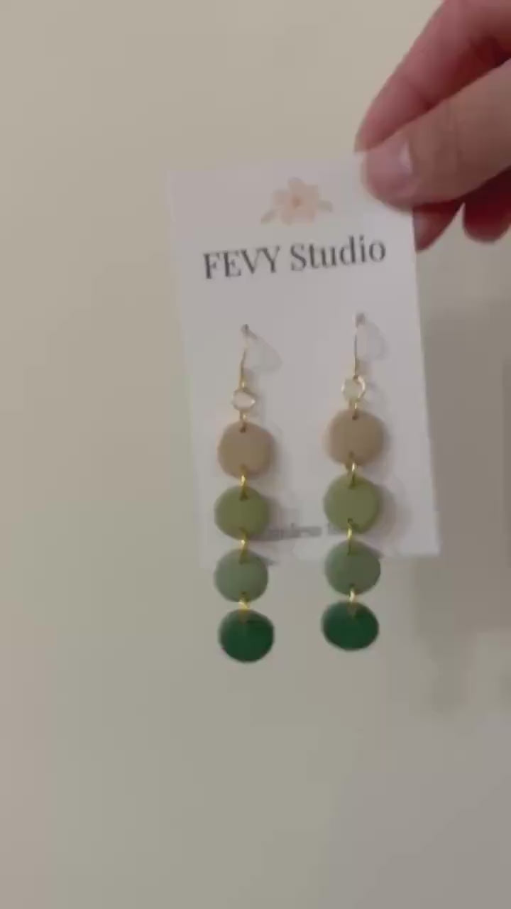 Mustard Disc Earrings | Lightweight Dangle, Gold Stainless Steel Hooks