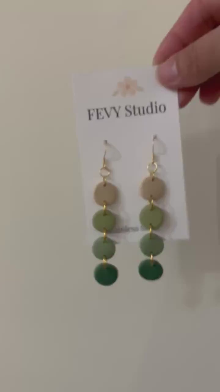 Handmade Red Ivory Polymer Clay Dangle Earrings | Minimalist Boho Statement Jewelry