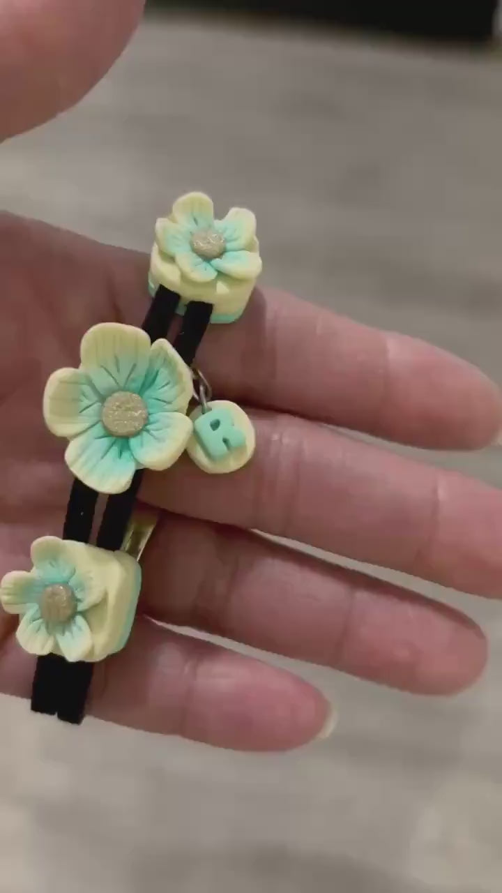 Personalized Initial Bracelet, Custom Name Flower Bracelet, Handmade Floral Jewelry, Vegan Suede Cord, Dainty Gift for Her, Boho Bracelet